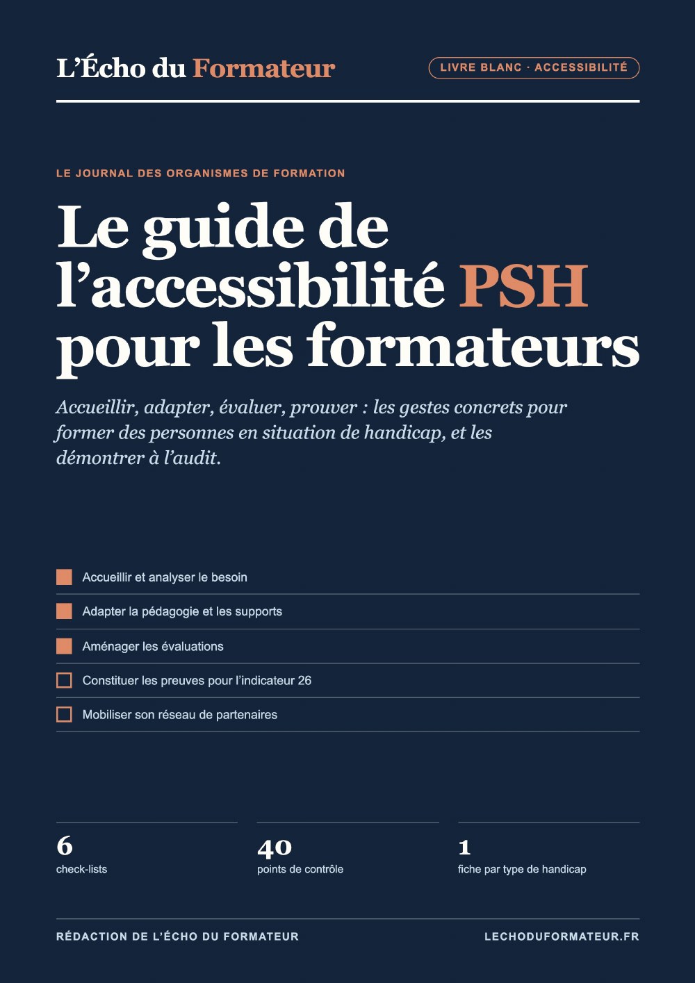 Couverture du livre blanc Guide de l’accessibilité PSH pour les formateurs